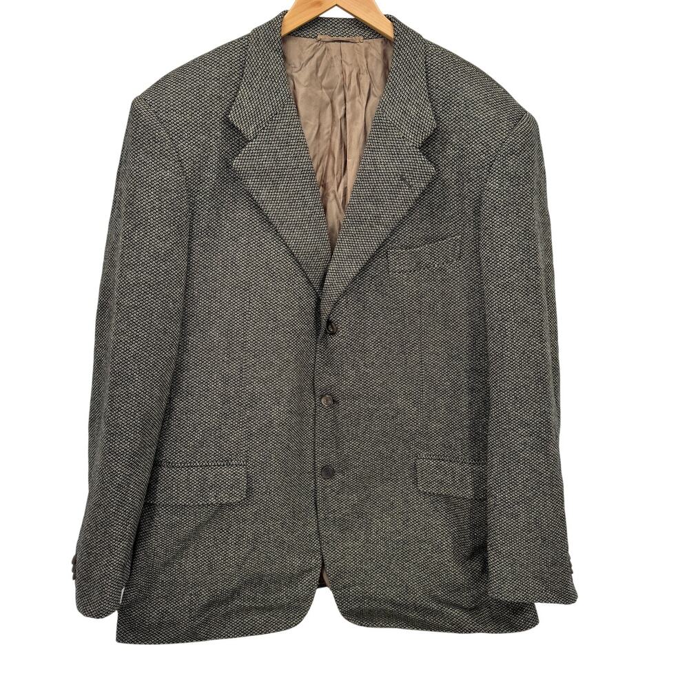 Baldessarini‎ Hugo Boss Blazer Mens 48 Cashmere Wool Tan Jacket Made in Italy